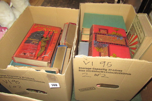 TWO BOXES OF VINTAGE HARDBACK BOOKS Image