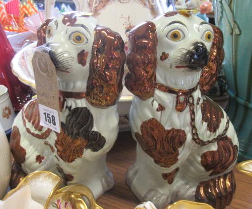PAIR OF STAFFORDSHIRE SPANIELS Image