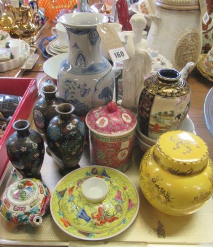 TRAY OF ORIENTAL CERAMICS ETC Image