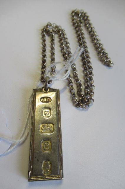 SILVER INGOT ON CHAIN Image