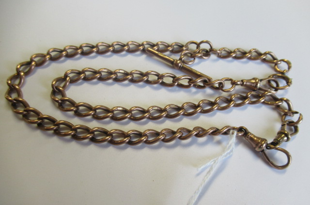 9CT GOLD DOUBLE ALBERT CHAIN Image