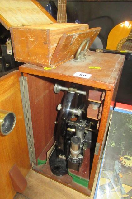 MICROSCOPE AND SLIDES Image