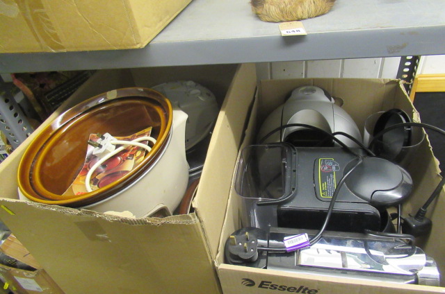 TWO BOXES OF KITCHEN ITEMS Image