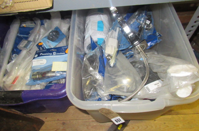 TWO BOXES OF SHOWER PARTS AND ACCESSORIES Image