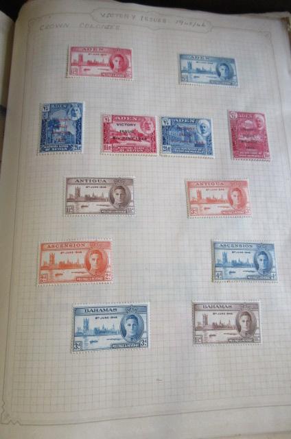 STAMP COLLECTION CONTAINING MINT AND OTHER GEORGE VI ERA STAMPS AND SHEET OF THREEPENNY STAMPS Image