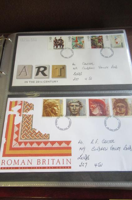 FOUR ALBUMS OF FIRST DAY COVERS AND A BOX OF SIMILAR ITEMS Image