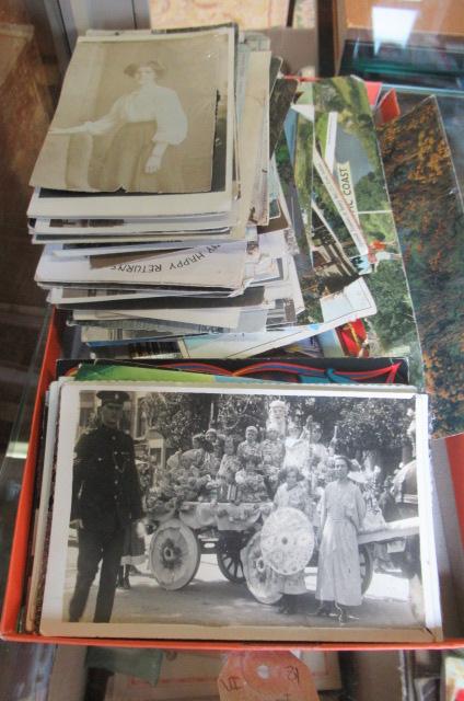 BOX OF OLD POSTCARDS Image