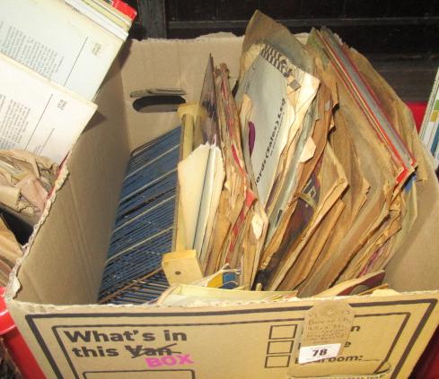 BOX OF 33'S  45'S AND 78 RPM RECORDS INCLUDING GLENN MILLER ETC Image