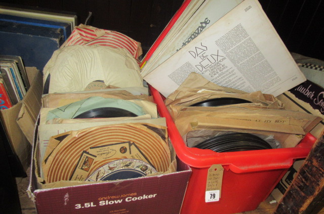 TWO BOXES OF JAZZ AND OTHER 78 LP RECORDS Image