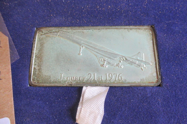 DANBURY MINT SILVER CONCORDE INGOT Image