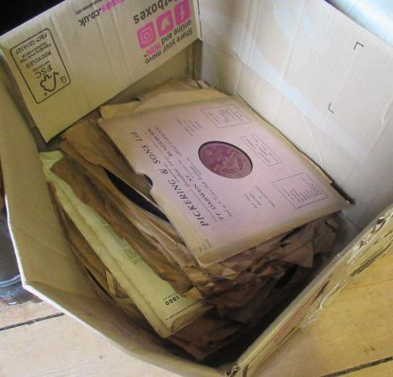 BOX OF 78 RPM RECORDS Image
