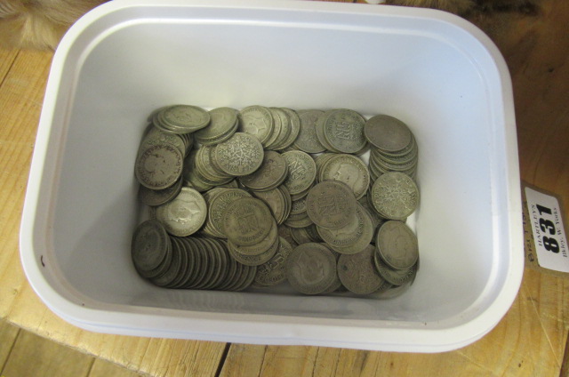 QUANTITY MAINLY SILVER BRITISH SIXPENCES Image