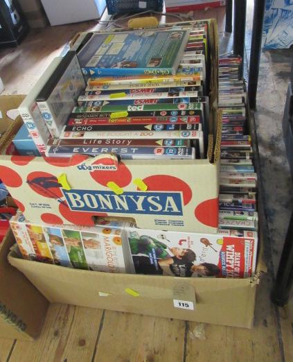 TWO BOXES OF DVDS Image