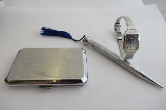 SEIKO WATCH  CIGARETTE CASE AND PENCIL Image