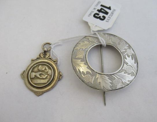 SILVER BROOCH AND SILVER PENDANT Image