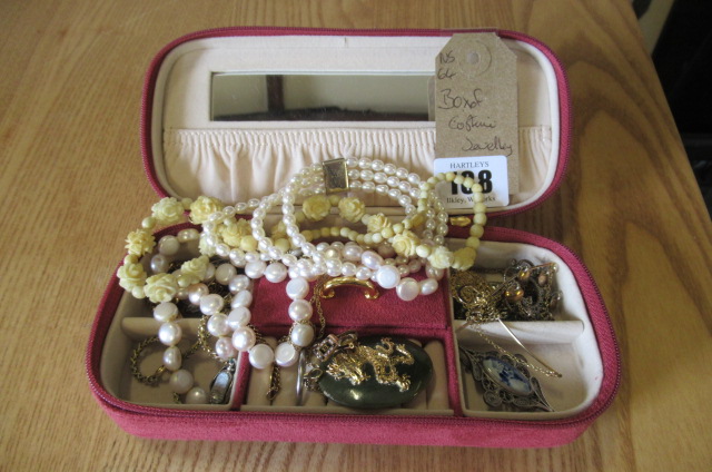 BOX OF COSTUME JEWELLERY Image