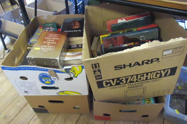 FOUR BOXES OF BOOKS Image