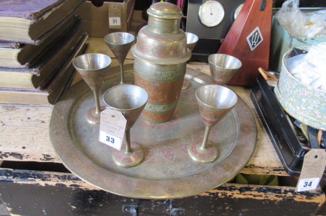INDIAN BRASS COCKTAIL SET Image
