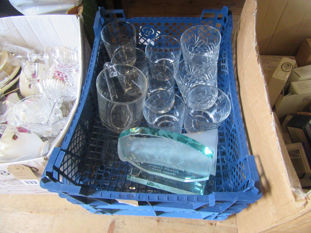 TWO BOXES OF GLASSES Image