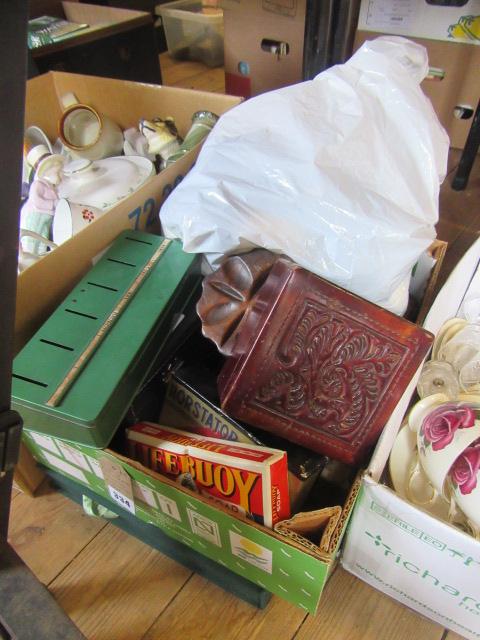 BOX OF COLLECTABLES  FURS ETC Image