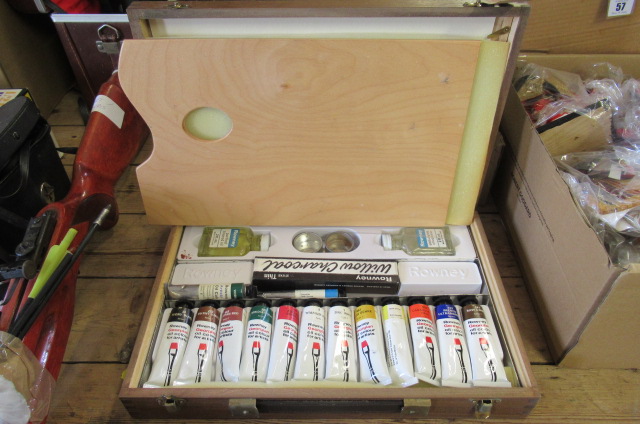 CASE OF ARTISTS OIL PAINTS Image