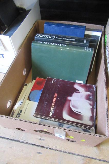 BOX OF ART AND AUCTION BOOKS Image