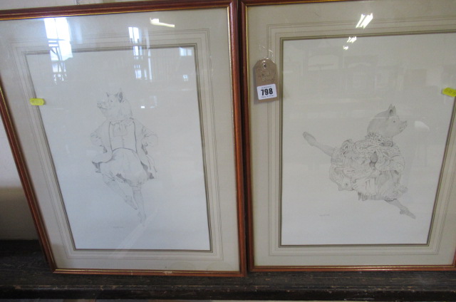 FOUR PENCIL DRAWINGS Image
