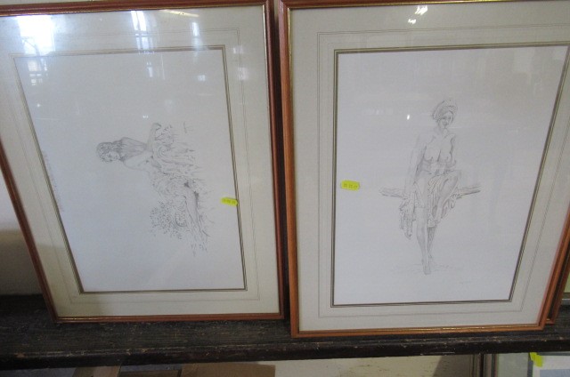 FOUR PENCIL DRAWINGS Image