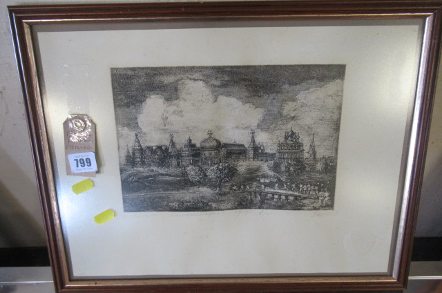 FRAMED RUSSIAN ETCHING Image