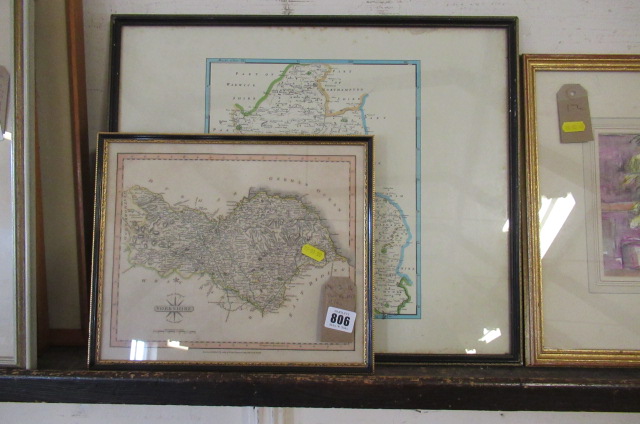 TWO FRAMED MAPS Image