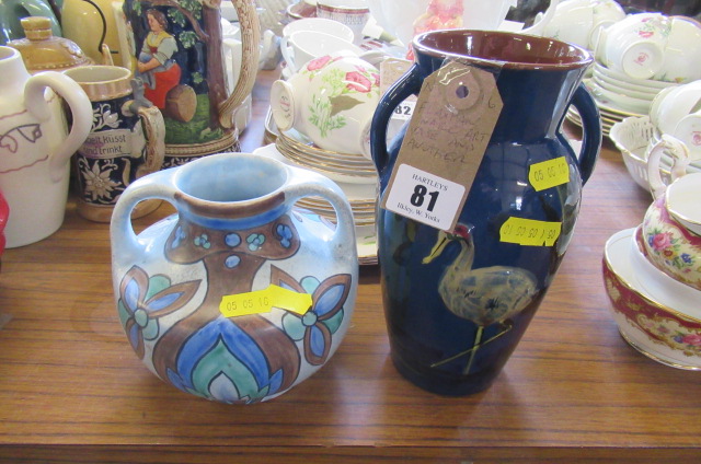 FLAXMAN WARE ART VASE AND ANOTHER Image