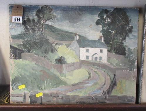 UNFRAMED OIL ON CANVAS BY MA WALLACE Image