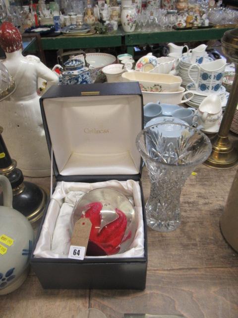 GLASS BALL PAPERWEIGHT AND VASE Image