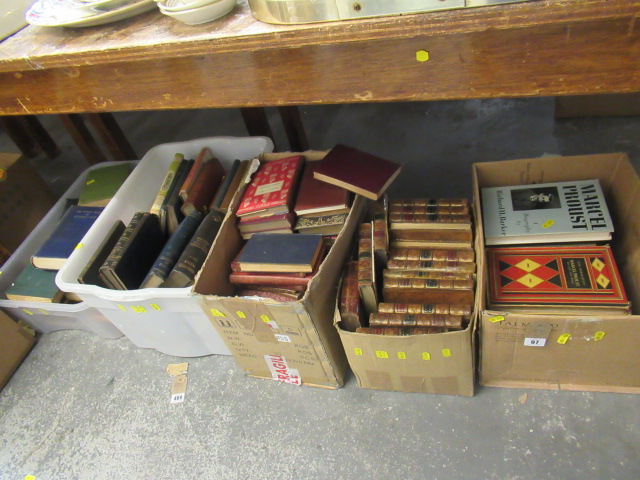 FIVE BOXES OF VINTAGE BOOKS Image