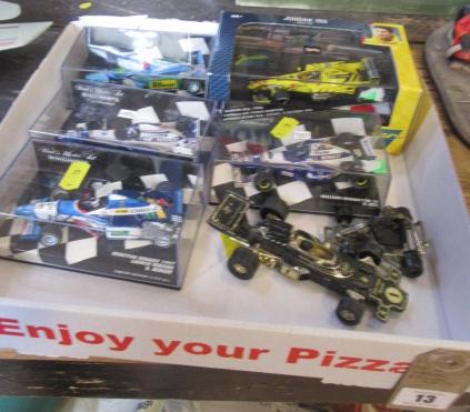 BOX OF DIECAST RACING CARS Image