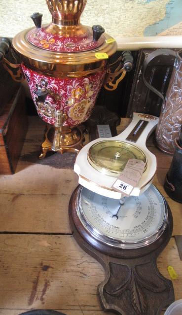 TWO BAROMETERS AND A COPPER SAMOVAR Image