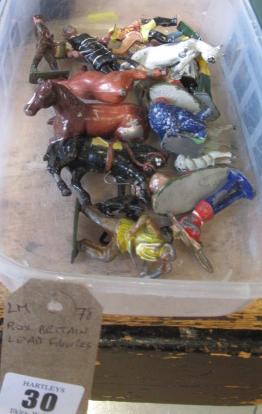 BOX OF BRITAINS LEAD FIGURES Image