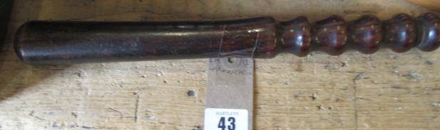 TURNED WOODEN TRUNCHEON Image