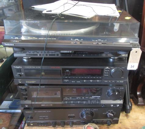 TECHNICS STACKING STEREO SYSTEM AND SPEAKERS Image