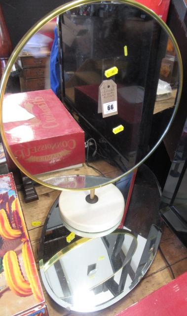 RETRO CIRCULAR MIRROR AND AN OVAL BEVELLED MIRROR Image