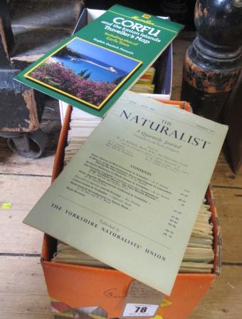 BOX OF MAPS AND A BOX OF THE NATURALIST MAGAZINES Image