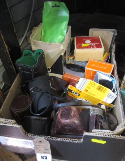 BOX OF CAMERAS AND EQUIPMENT Image