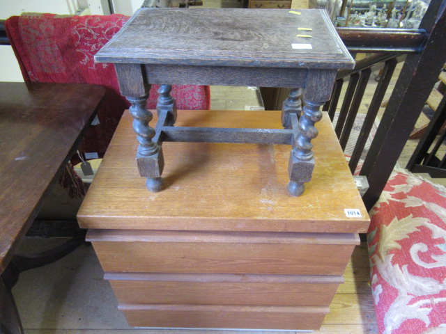 RETRO TEAK FRONTED CHEST OF DRAWERS Image