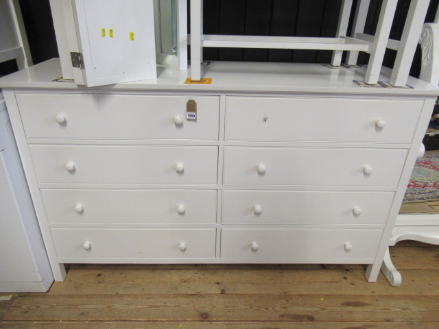 BANK OF WHITE PAINTED DRAWERS Image