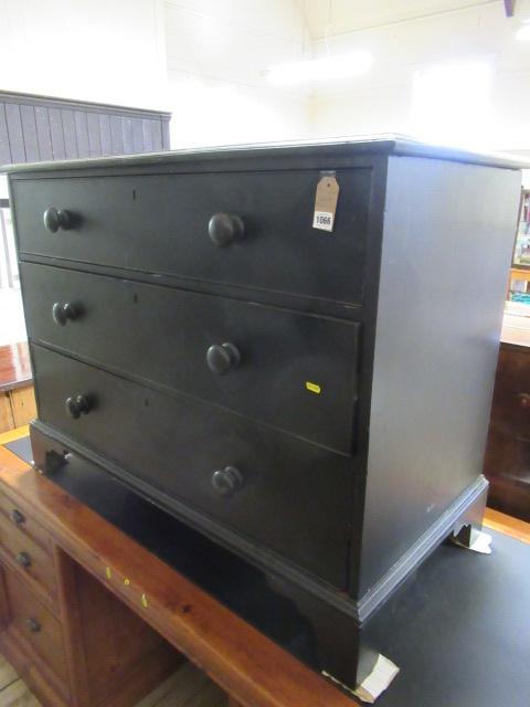 BLACK PAINTED CHEST OF DRAWERS Image