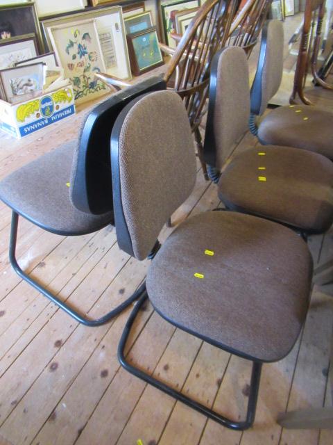 SET OF FOUR 1980S STYLE OFFICE CHAIRS Image