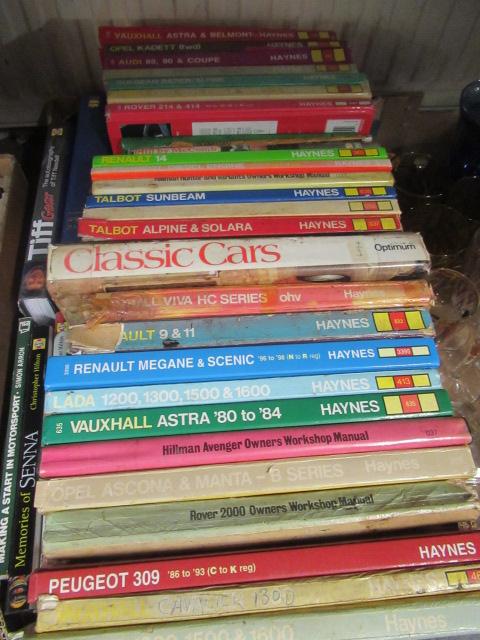 BOX OF HAYNES MANUALS ETC Image