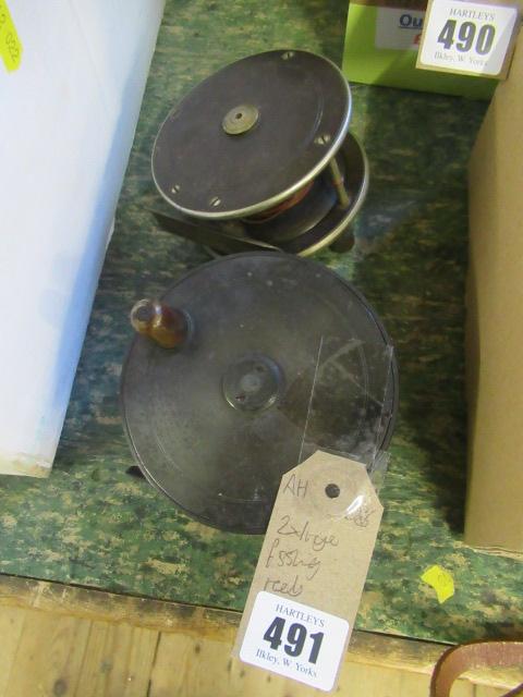 TWO LARGE FISHING REELS Image