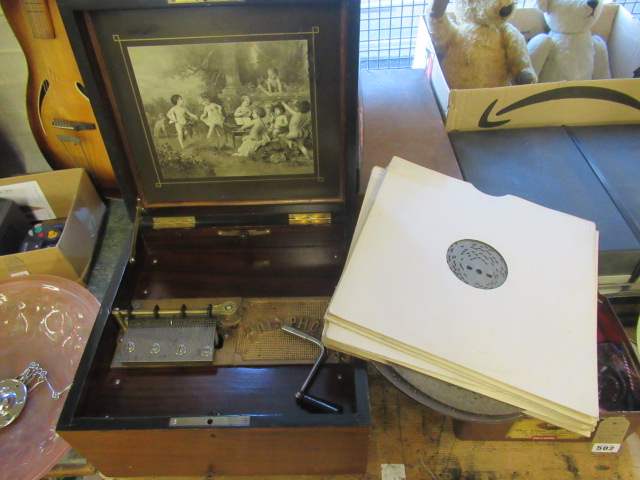 POLYPHON MUSIC BOX AND EXTRA SONG STEEL DISCS Image