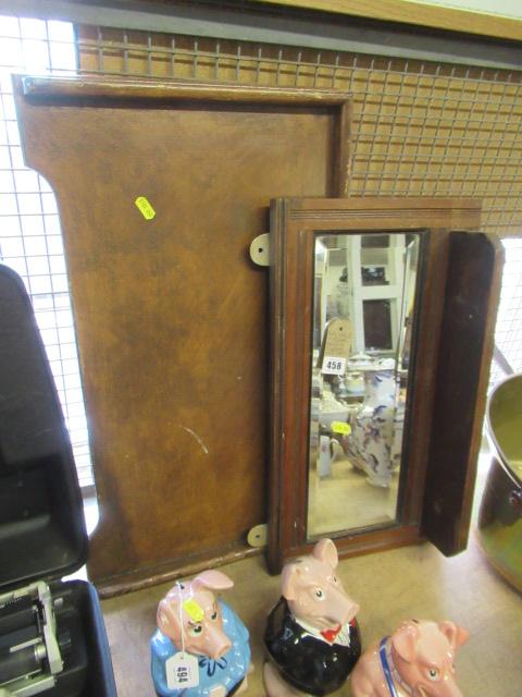 VINTAGE TRAY AND MIRROR WITH SHELF Image